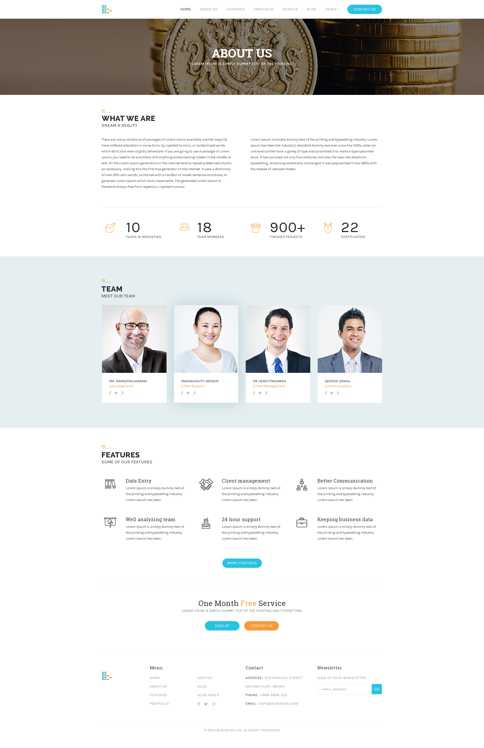 Consultancy Website Template Free PSD
