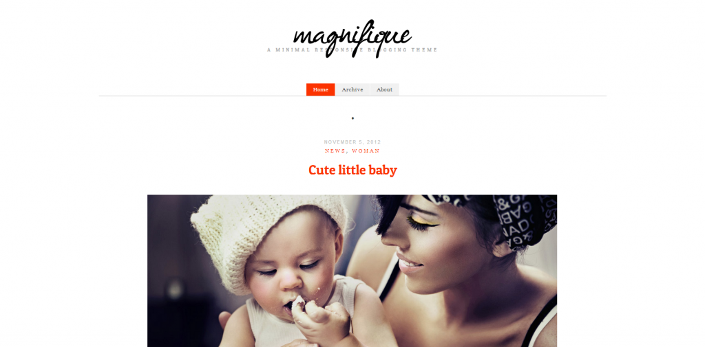 Magnifique   A minimal responsive blogging theme