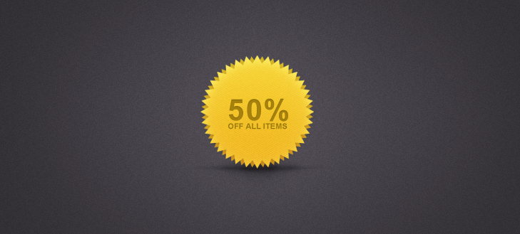 rounded offer badge psd