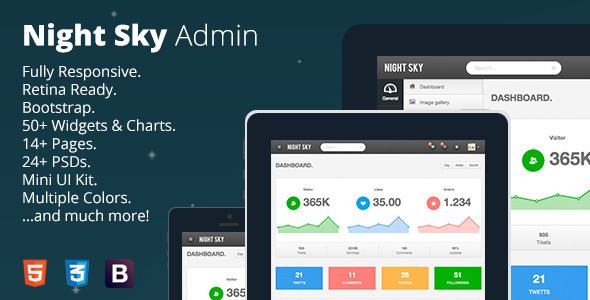 Night Sky - Ultimate Responsive Bootstrap Admin