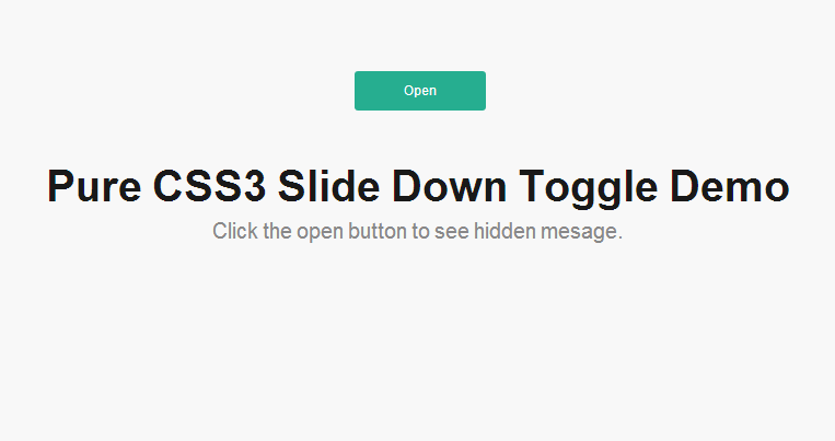 CSS3 Slide Down Toggle / Collapse menu - Demo & Download