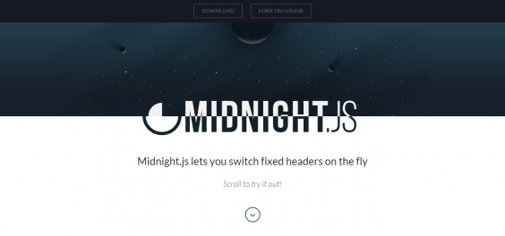 Midnight.js   Switch fixed headers on the fly