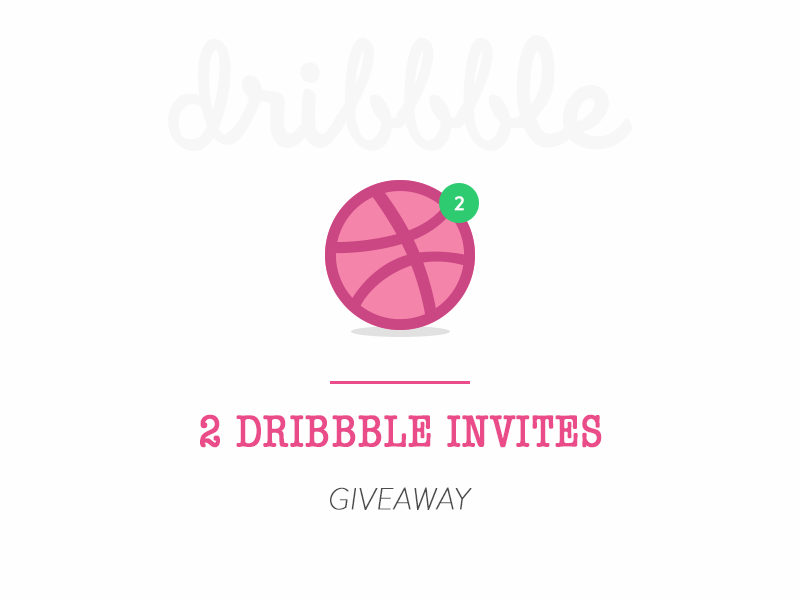 2 x Dribbble Invite Giveaway (ended)