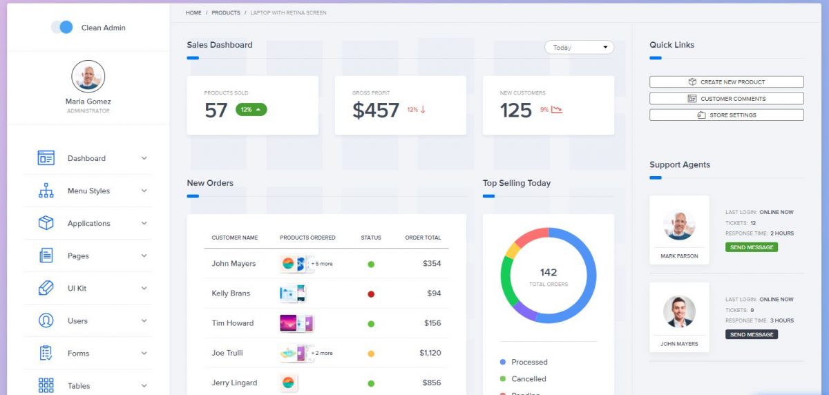 50+ Premium Bootstrap 4 Admin Templates - Web3Canvas