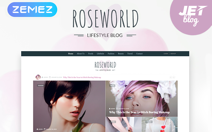 Soft-Colored Personal Blog Responsive WordPress Template