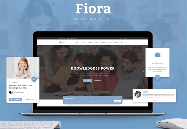 Fiora - Education Related Photoshop Web Template Web3Canvas