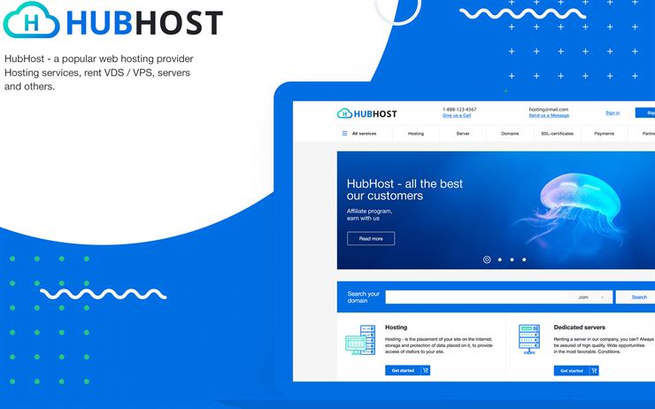 Hubhost - Hosting PSD Template Web3Canvas