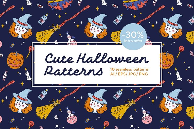 Cute Halloween Patterns Web3Canvas