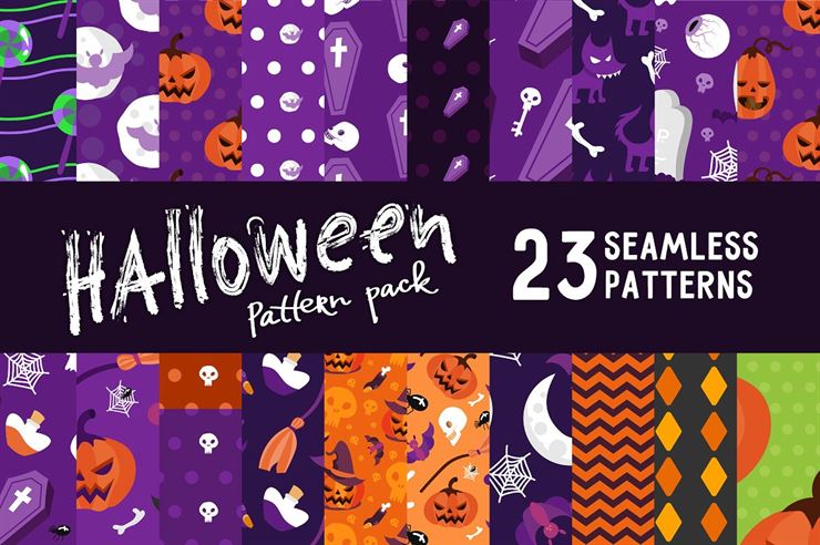 Halloween Seamless Pattern Pack Web3Canvas