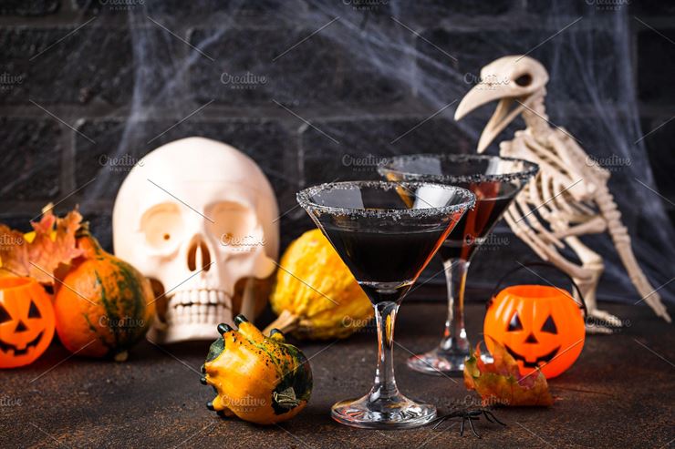 Halloweens Spooky Drink Black Web3Canvas